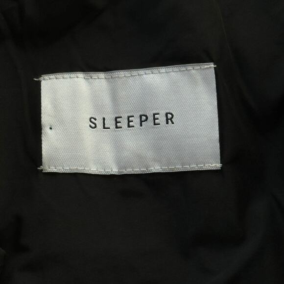 Sleeper Faux Pearl Puffer Cropped Jacket‎ Black Size S/M - Picture 7 of 10